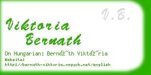 viktoria bernath business card